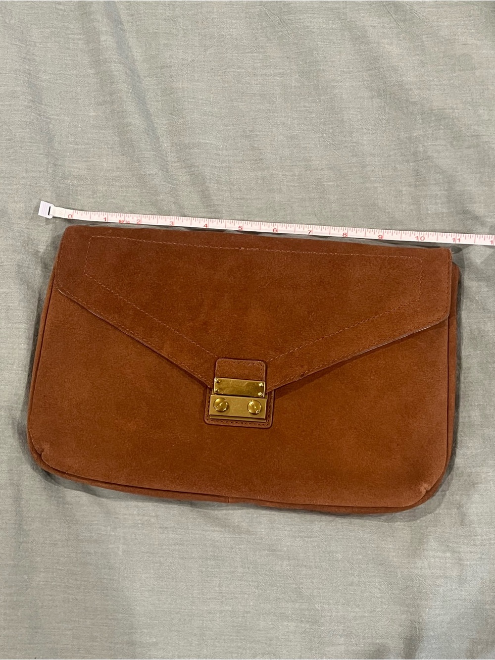 NWT J.Crew Factory Suede Envelope Clutch